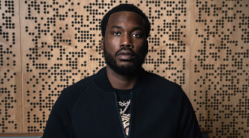 This Dec. 4, 2019 photo shows Meek Mill posing for a portrait at Jungle City Studios in New York. Mill, born Robert Rihmeek Williams, is competing for a Grammy Award for best rap album with the platinum-seller “Championships,” his passionate project detailing his life. (Photo by Christopher Smith/Invision/AP)